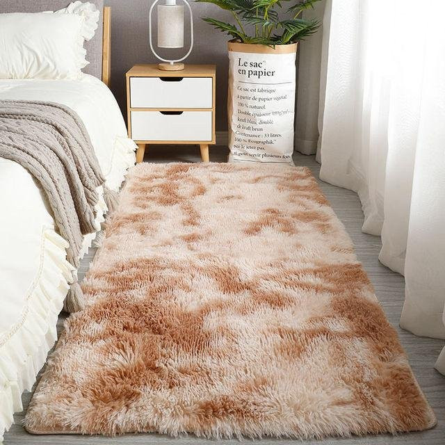 Yiran Furniture Nordischer Pelzteppich Weiß, Waschbarer und Rutschfester Teppich für Kinderzimmer, Flur oder Schlafzimmer, B/T: 160 x 230 cm - Bild 1