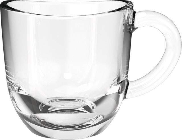 Espressotasse Leonardo Napoli aus Glas, transparent, stapelbar und mikrowellengeeignet - Bild 1