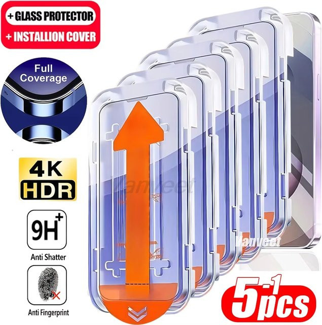 Staubfreie Displayschutzfolie aus Tempered Glas mit oleophober Beschichtung für Xiaomi 15T Pro 14T Pro 14 13T 12T 11T 10T Lite in Transparent - Bild 1