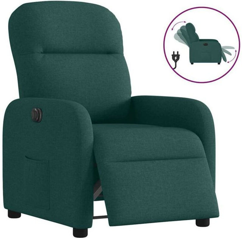 Elektrischer Relaxsessel von Vidaxl in Grün aus Stoff und Polyester im modernen Design - Bild 1