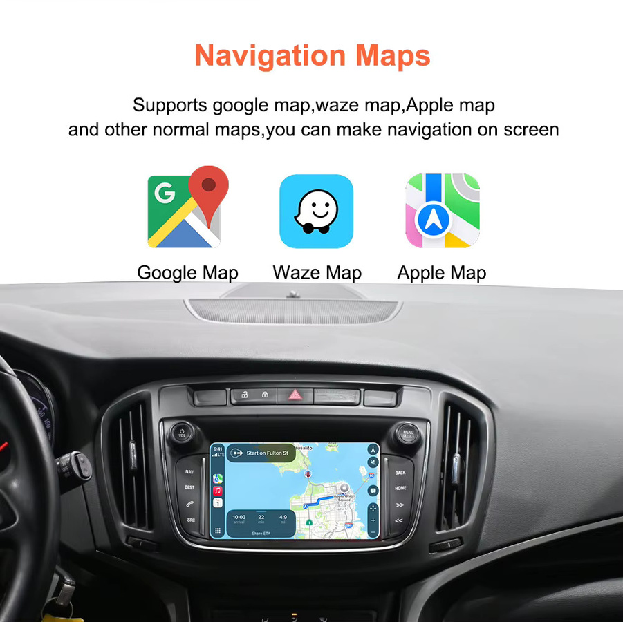 Bonroad Wireless CarPlay und Android Auto Retrofit Kit für Opel Zafira Tourer C 2016-2017 mit Navi950 Touchscreen, Smart Adapter in Schwarz - Bild 3
