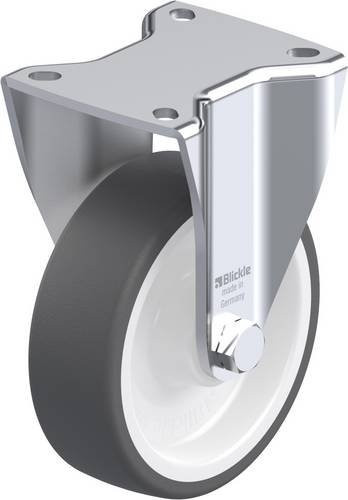 Blickle BH-POTH 125R-1 Bockrolle in Grau und Weiß aus Stahl mit einem Rad-Durchmesser von 125 mm und einer Tragfähigkeit von max. 350 kg - Bild 1