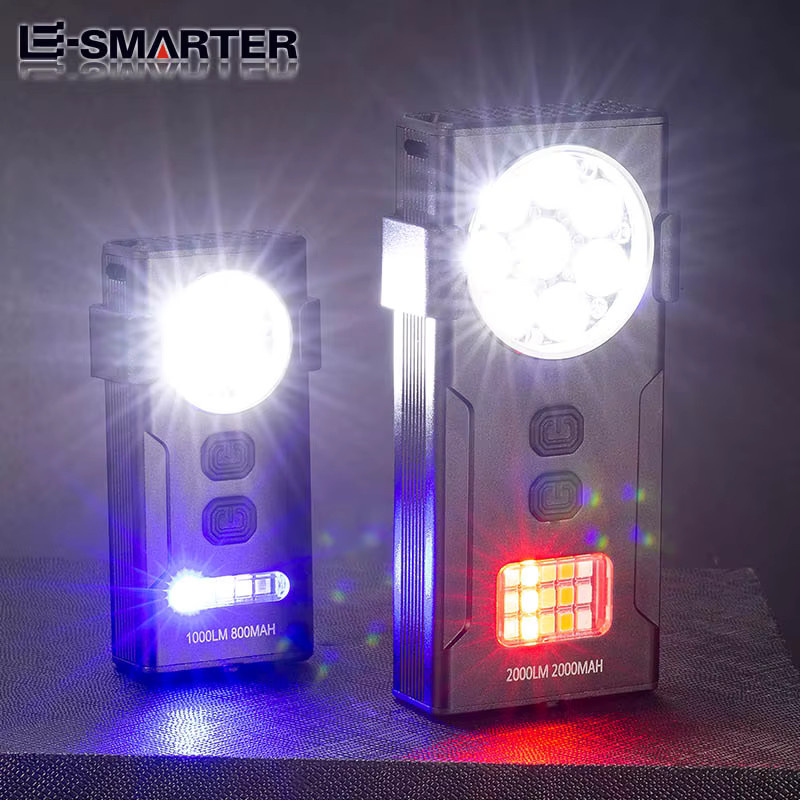 ESMARTER Wiederaufladbare LED-Taschenlampe als EDC-Schlüsselanhänger in Schwarz mit Magnet und 10 Beleuchtungsmodi, wasserdicht und tragbar für Garten und Arbeit - Bild 3