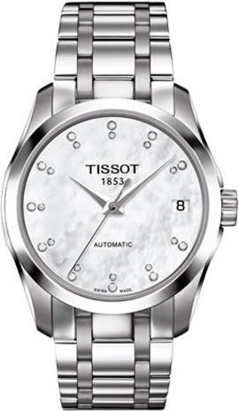 Tissot Armbanduhr Automatik, Diamantbesetzt, Edelstahl, Silber, Damen - Bild 1