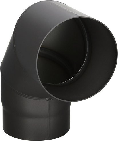FIREFIX Rohrbogen aus Stahl in Schwarz mit einem Durchmesser von 15 cm und einer Stärke von 2 mm - Bild 1