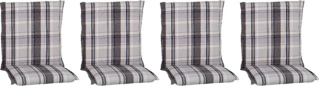 Beo Sitzauflage Atika Niedriglehner 4er-Set Karo Beige - Bild 1