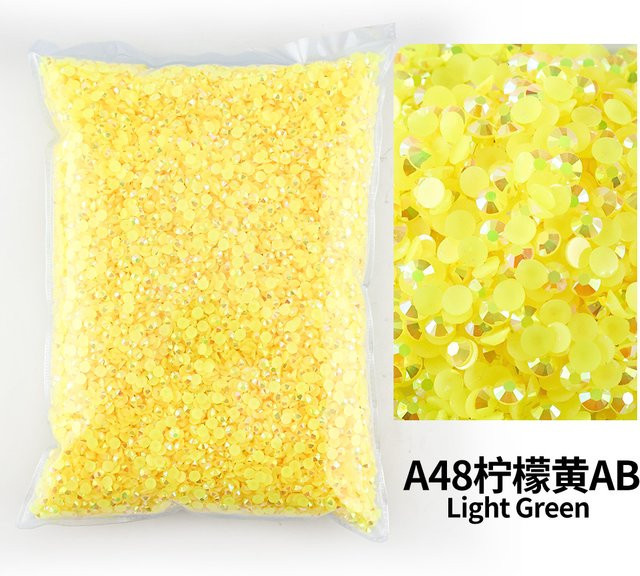 Resin Strass Jelly transparent AB, Flatback, Dekoration - Bild 1