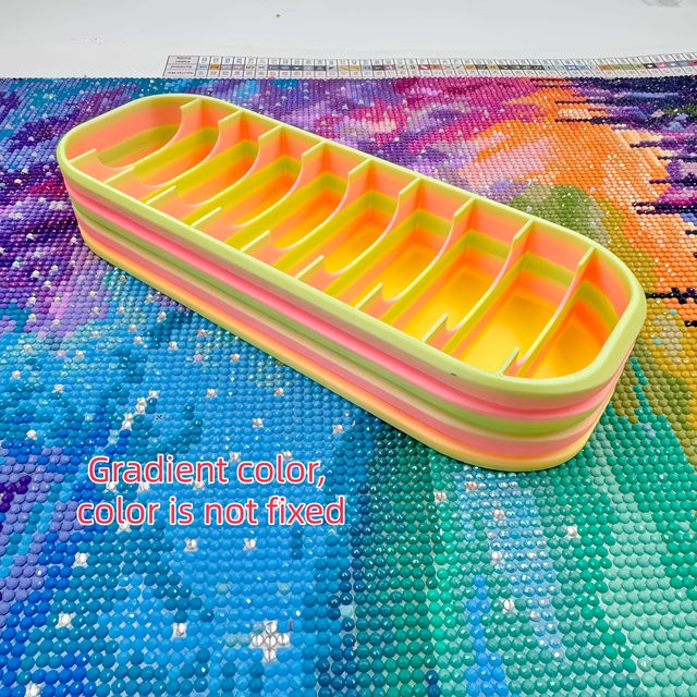 10-Fach Diamantmalerei-Perlenaufbewahrungsbox mit Farbcodierung in Multicolour aus Kunststoff - Bild 1