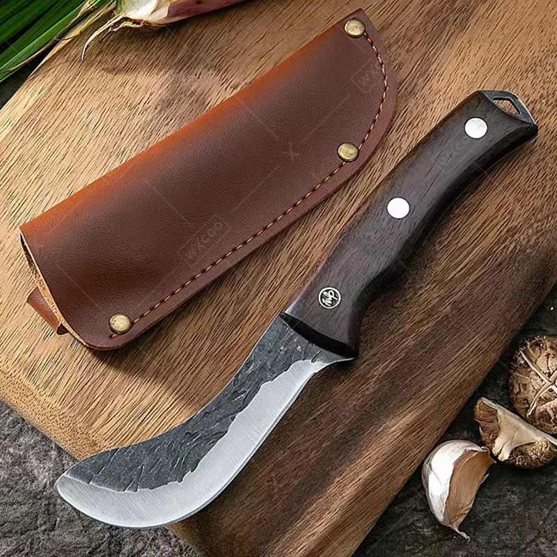 WXCOO Handgeschmiedetes japanisches Ausbeinmesser mit Holzgriff und Scheide in Silber - Bild 2