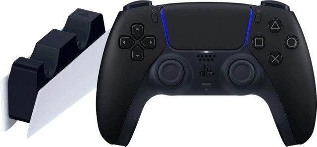 Sony PlayStation 5 DualSense kabelloser Controller Midnight Black mit Ladestation - Bild 1
