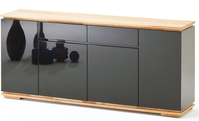 expendio Sideboard Cindro 4 Schwarz Hochglanz B/H/T: 182 x 81 x 40 cm - Bild 1