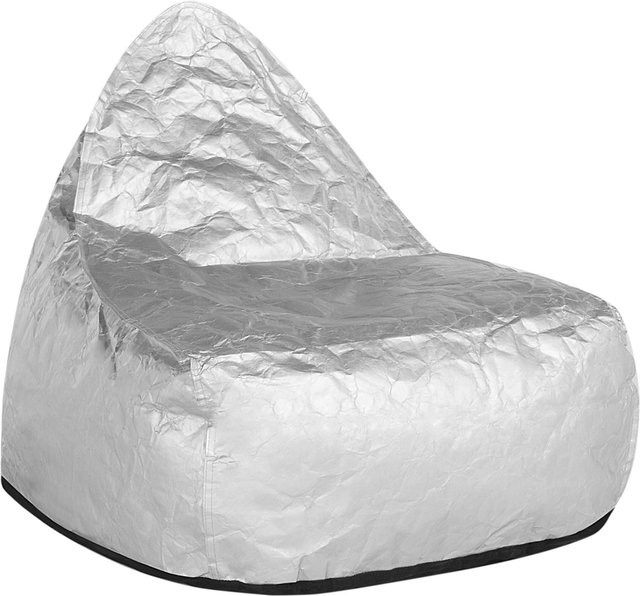Beliani Sitzsack DROP in Silber mit EPS-Micro-Beads, B/T/H: 75 x 63 x 73 cm - Bild 1