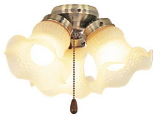 CasaFan 3MA 3 TULPEN Deckenventilator-Leuchte mit Glas matt in Gold/Messing und Weiß - Bild 1