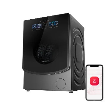 Roborock Zeo X Waschtrockner mit Zeo-Cycle Trocknungstechnologie in Schwarz, Freistehend, Frontlader