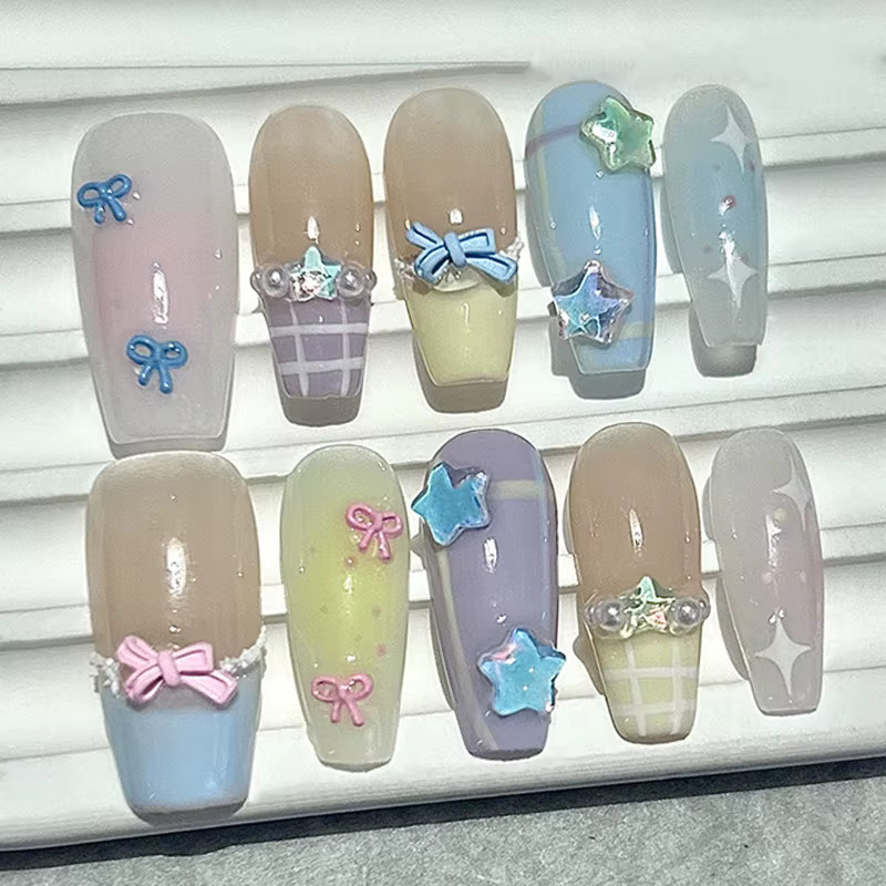 GIOIO Nail Art Patches, 10 Stück, Bogen Stern, Glänzend - Bild 2