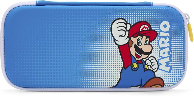 Slim Case Mario Pop Art Tasche für Nintendo Switch OLED Model in Blau - Bild 1