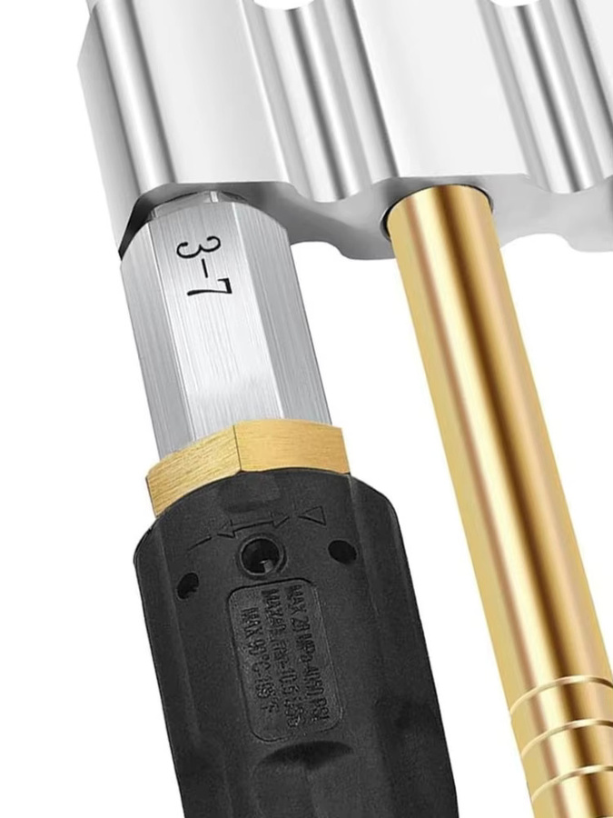 3-in-1 Hochdruck-Seifendüse mit großer Reichweite, M5-Drehdüse, 1/4 Zoll Schnellanschluss, Silber, 1000–4050 PSI, 3–7 GPM - Bild 5