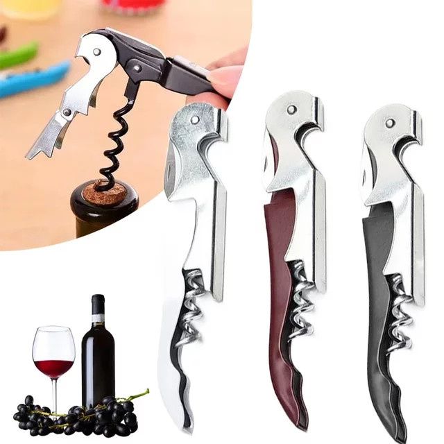 VIE LENTE 3-in-1 Multifunktions-Weinflaschenöffner und Bierflaschenöffner in Rot - Bild 1