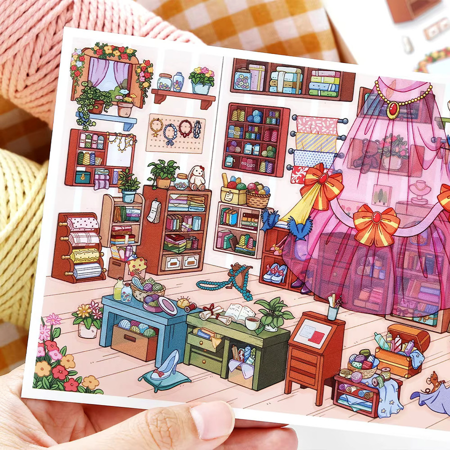 JIANQI Kawaii Innenszene 3D DIY Landschaft Aufkleber, Bunt / Mehrfarbig - Bild 5