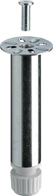 Hettich Sockelverstellfuß aus Stahl verchromt in Silber mit M10 Gewinde - Bild 1