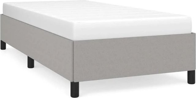 vidaXL Bettgestell mit Stoffbezug in Hellgrau, B/T/H: 90 x 190 x 35 cm - Bild 1