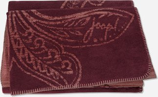 Wohndecke JOOP! PAISLEY in Rot mit Ornament-Muster und Fransen, B/T: 150 x 200 cm - Bild 1