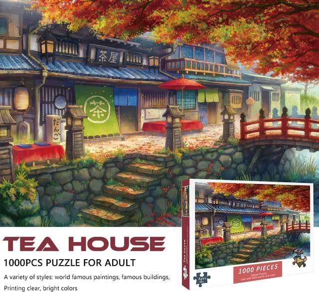 MaxRenard Teehaus Puzzle, 1000 Teile, ab 12 Jahre - Bild 1