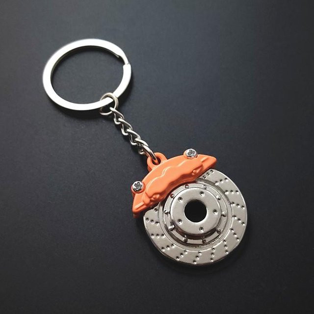 Schlüsselanhänger Metall, Scheibenbremsen, Orange, Herren - Bild 1