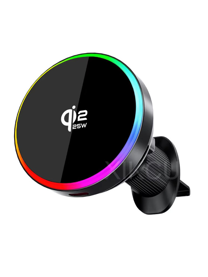 VIKEFON Qi2.2 25W Kabelloses Auto-Ladegerät mit Lüftungshalterung und Telefonständer für MagSafe iPhone, Schwarz - Bild 6