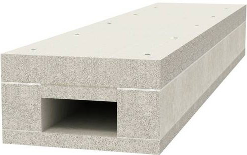 OBO Bettermann Brandschutzkanal Grau, L: 1000 cm, B: 23 cm, H: 13 cm - Bild 1