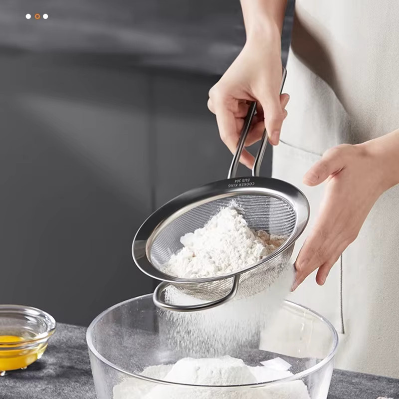 Cooker King Rundes Feinmaschiges Sieb aus Edelstahl 304 in Silber - Bild 5
