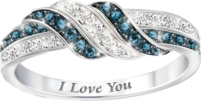 KaiTingu Jewelry Verlobungsring, Saphir, Zirkonia, Damen - Bild 1