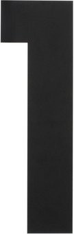 Intersteel Hausnummer 1 XL aus Edelstahl in Mattschwarz, Höhe: 9,3 cm, Breite: 30,0 cm - Bild 1