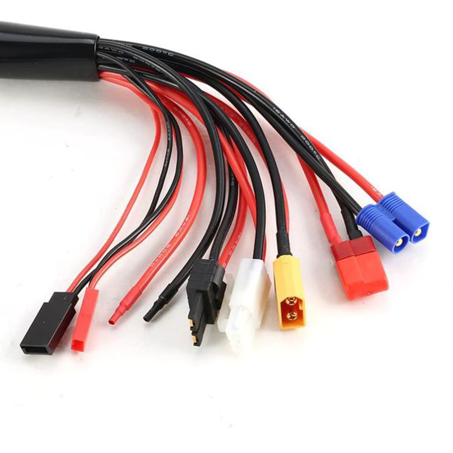 NeebRC 8 in 1 / 11 in 1 Batterie Ladegerät Konverter Kabel Set mit Banana, XT60 und Tamiya Steckern für IMAX B6 B6AC RC Lipo Adapter in Multicolour - Bild 2