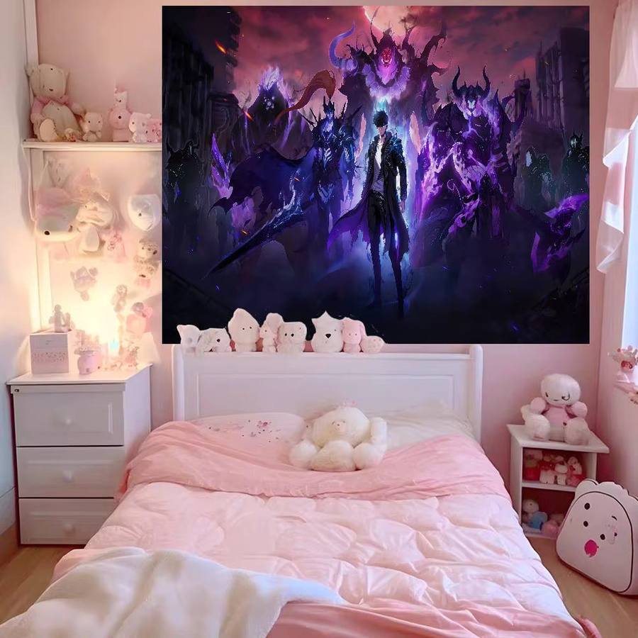 Potdemiel Anime Solo Wandbehang Cartoon Tapisserie zur Dekoration in Multicolor - Bild 2