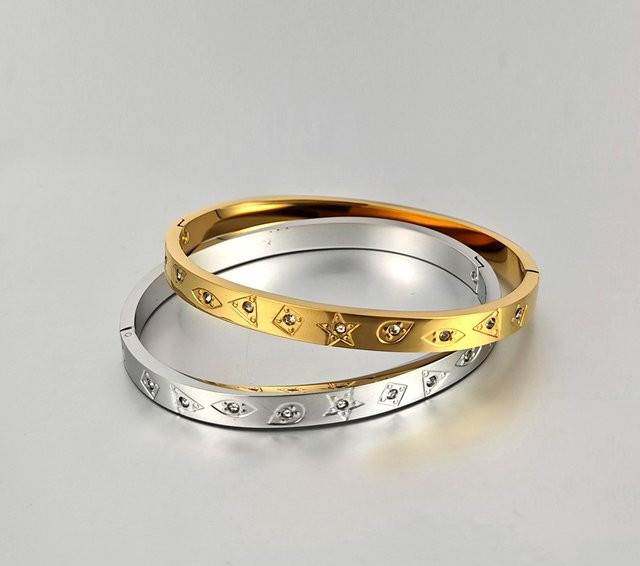 Lokaer Armband, vergoldetes Edelstahl, Zirkon, Damen - Bild 1