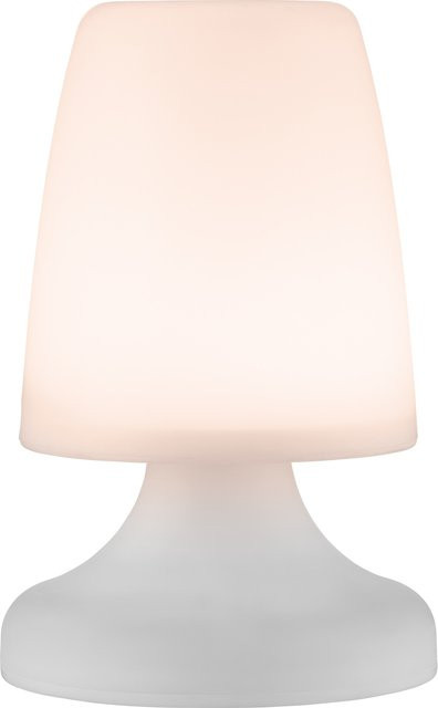 LIVARNO Outdoor Tischleuchte Akku RGB LED in Weiß mit Kegelform und IP44 Schutz - Bild 1