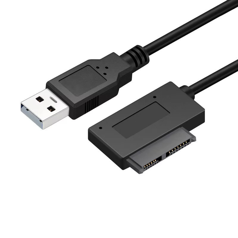 OULLX Mini SATA zu USB 3.0 Adapter Konverter Kabel für Laptop Slimline CD/DVD ROM Laufwerke in Schwarz - Bild 2