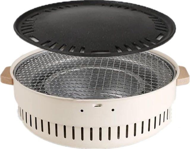 FEB.WIND Tragbarer Holzkohlegrill aus Edelstahl für Outdoor und Indoor - Bild 1
