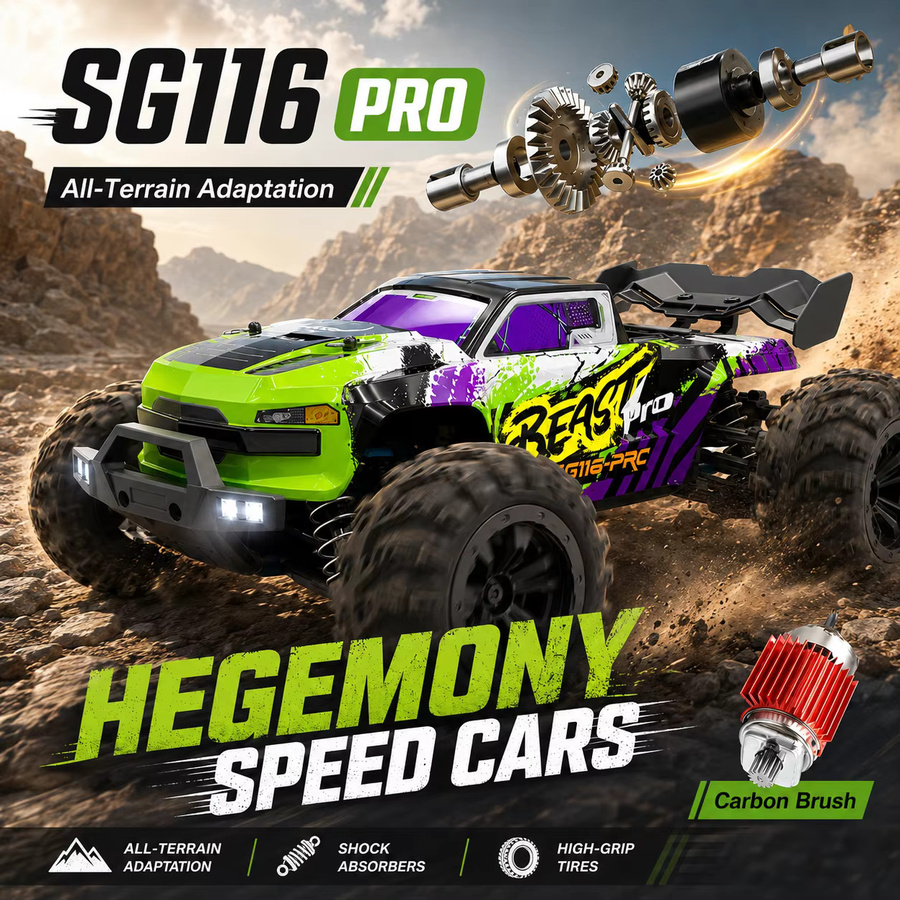 ZNLYRION SG116PRO MAX RC Offroad-Auto, 1:16, ferngesteuert, mit LED-Lichtern - Bild 2