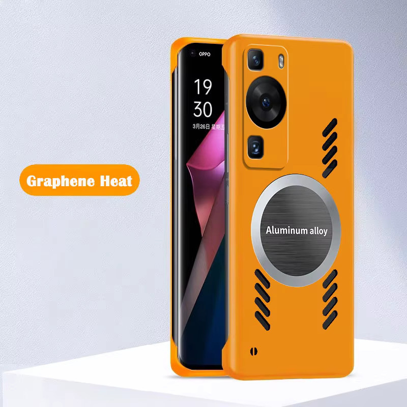 Magnetische Huawei Handyhülle mit Graphen-Wärmeableitung und stoßfestem Rahmen in Schwarz für P60 P50 P40 P30 Pro - Bild 4