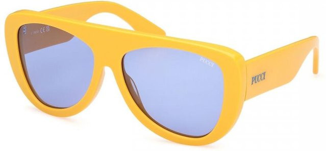 Emilio Pucci EP0231 Sonnenbrille, Damen, Vollrand, Square, Plastic, Yellow, White - Bild 1