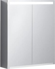 Geberit Spiegelschrank in Weiß mit LED-Beleuchtung, Sensor-Schalter und Steckdose für das Badezimmer, B/T/H: 60 x 15 x 70 cm - Bild 1
