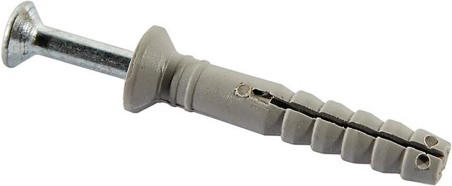 Saint-Gobain Rigips Nageldübel aus Stahl und Kunststoff in Grau, Durchmesser: 6 mm, Länge: 40 mm, 200 Stück - Bild 1