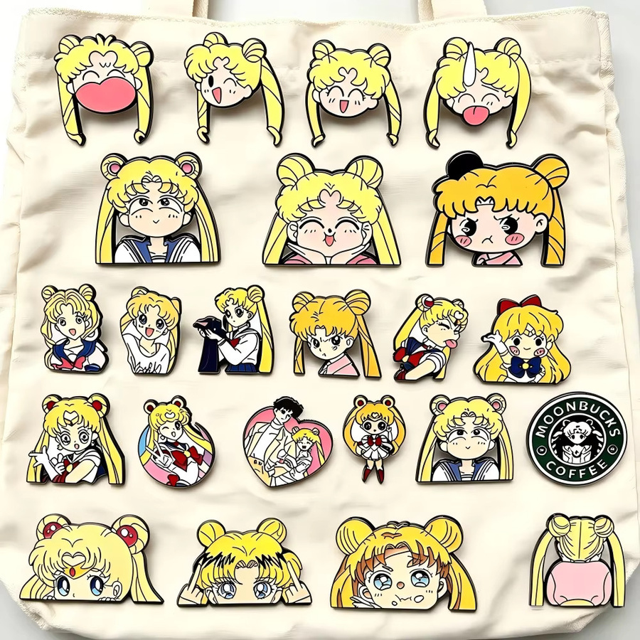 Bandai Mädchen-Emaille-Pins-Set, Metallbroschen, Kollektion - Bild 2