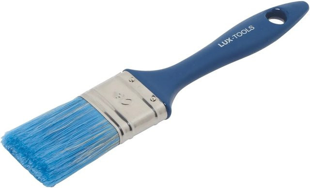 LUX-TOOLS Flachpinsel Classic Universal Lackpinsel für wasserbasierte Lacke, Blau, Breite: 40 mm - Bild 1