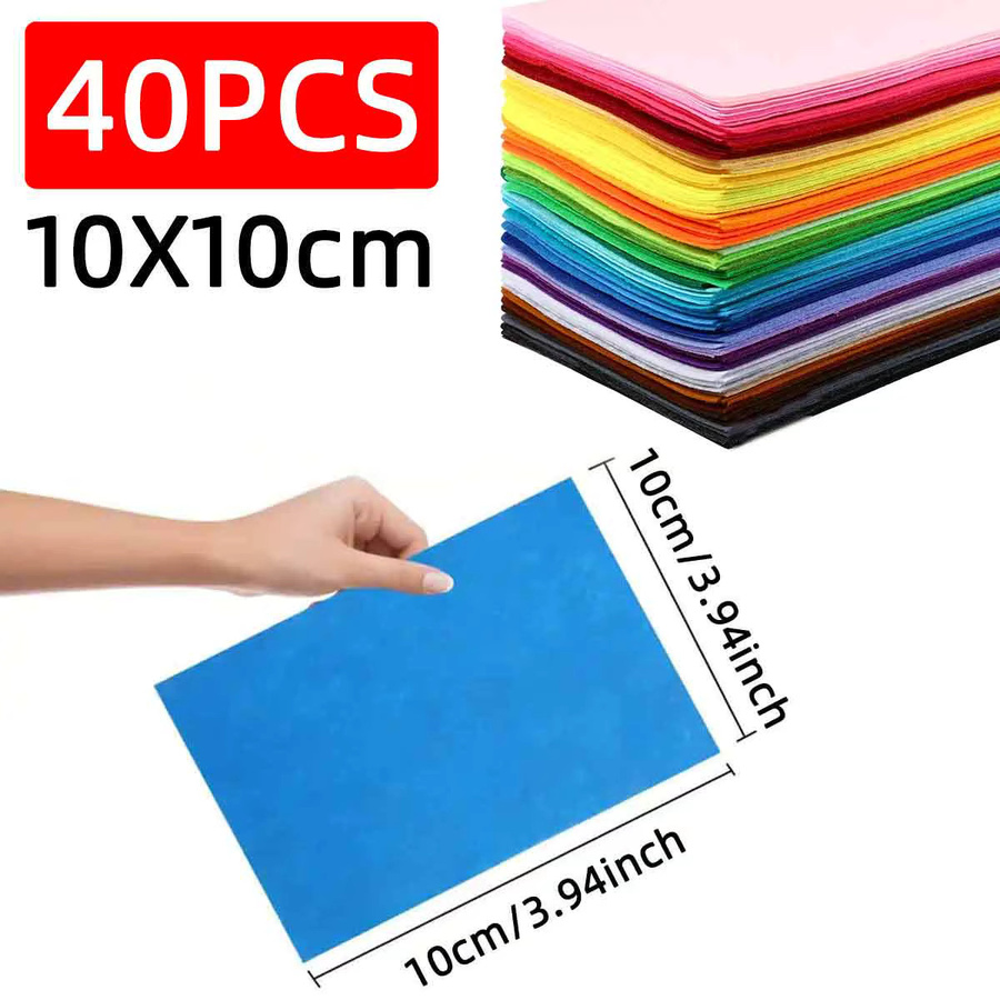 Bunter Filzstoff für DIY-Projekte und Patchwork, weiche Filzplatten in Mehrfarbig, Set für Bastelarbeiten und zum Nähen - Bild 5