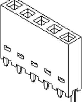 Molex Einbau-Buchsenleiste aus Kunststoff 18 Stück - Bild 1