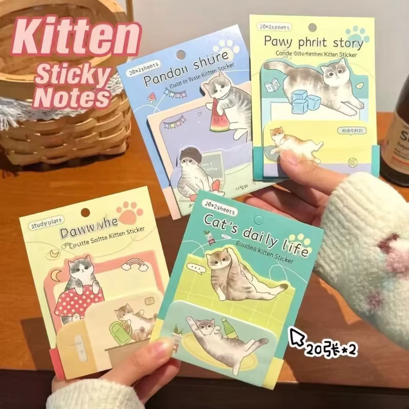Kawai Katzen-Traumserie Klebepapier mit Cartoon-Motiven in Multicolour für Büro- und Schulbedarf - Bild 1