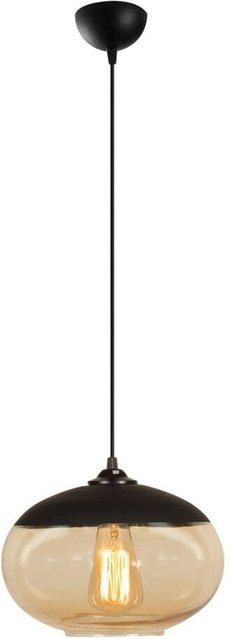 Opviq Pendelleuchte Camini in Schwarz und Honig aus Eisen mit E27 Fassung, B/H/T: 25 x 113 x 25 cm - Bild 1